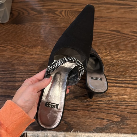 Stuart Weitzman Rhinestone Slide Heels - Picture 2 of 12